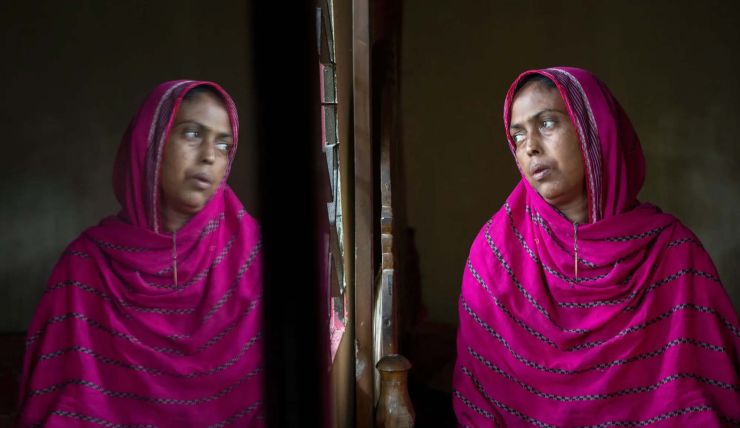 Amena Begum, veuve de Kamrul Rahman, à Comilla , Bangladesh, en Septembre 2022.